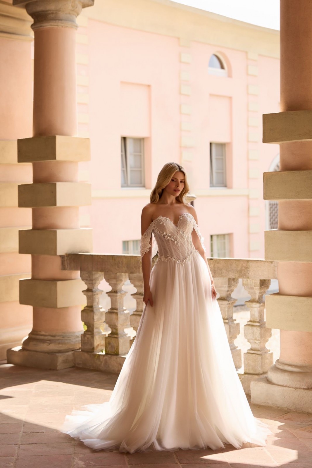 Robe de mariée trapèze en tulle fluide Marseille