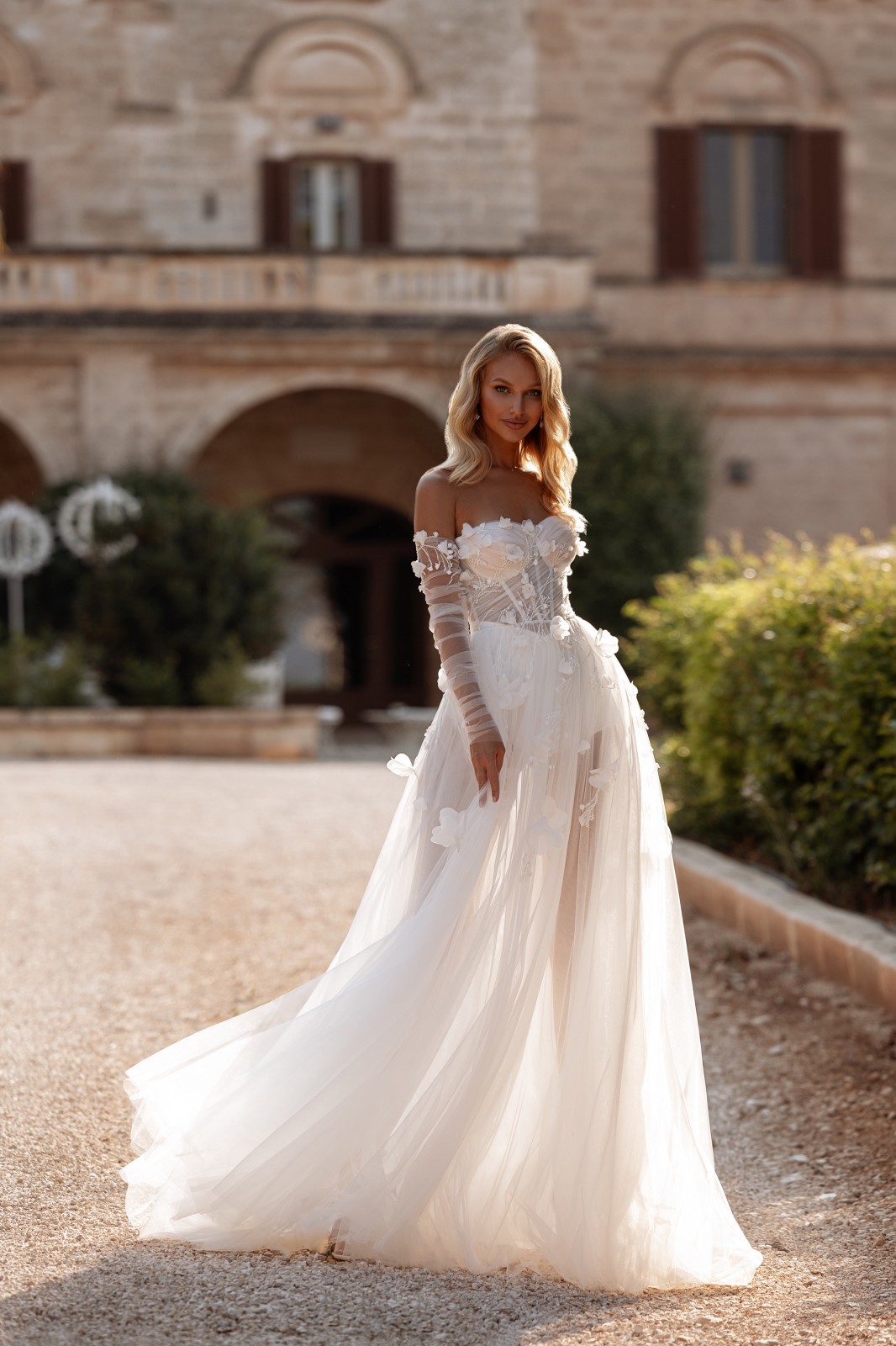Robe de mariée bohème trapèze en tulle à Marseille