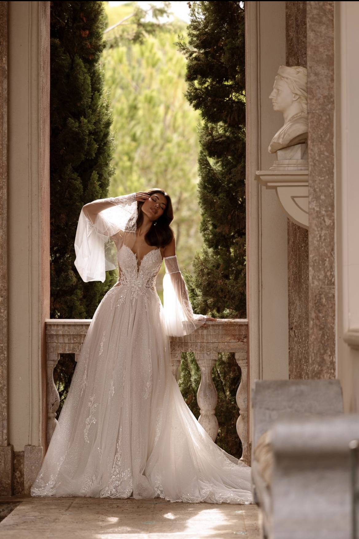 Robe de mariée bohème trapèze ivoire à Marseille