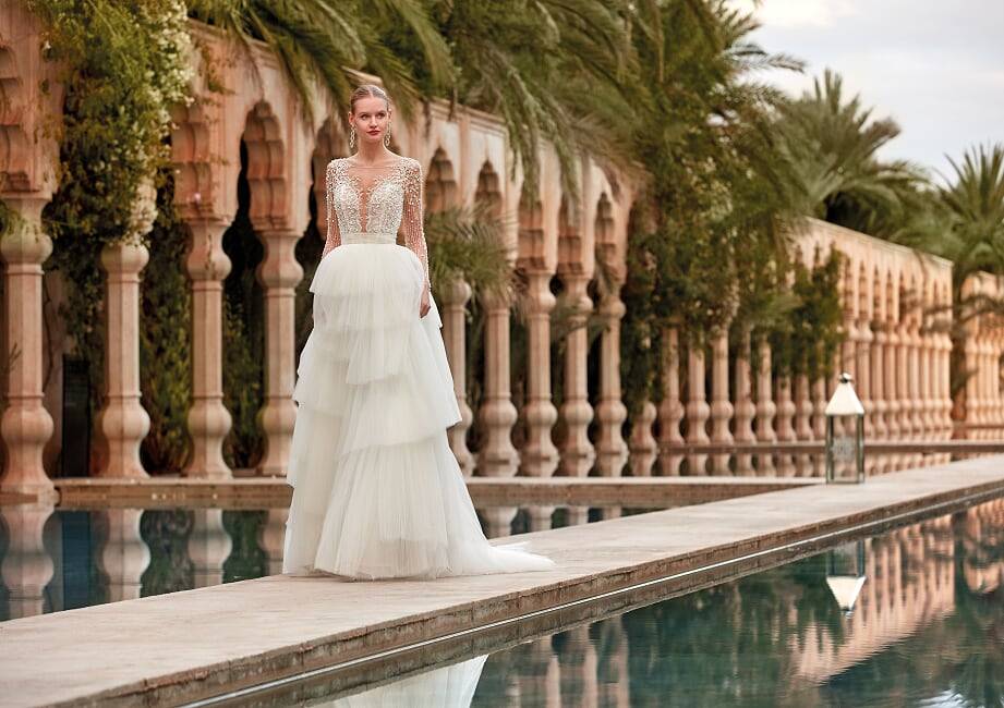 robe de mariée avec manches longues 2021 à marseille 