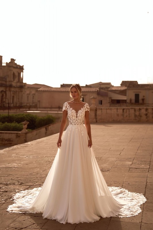 Robe de mariée bohème en mousseline Marseille centre ville 