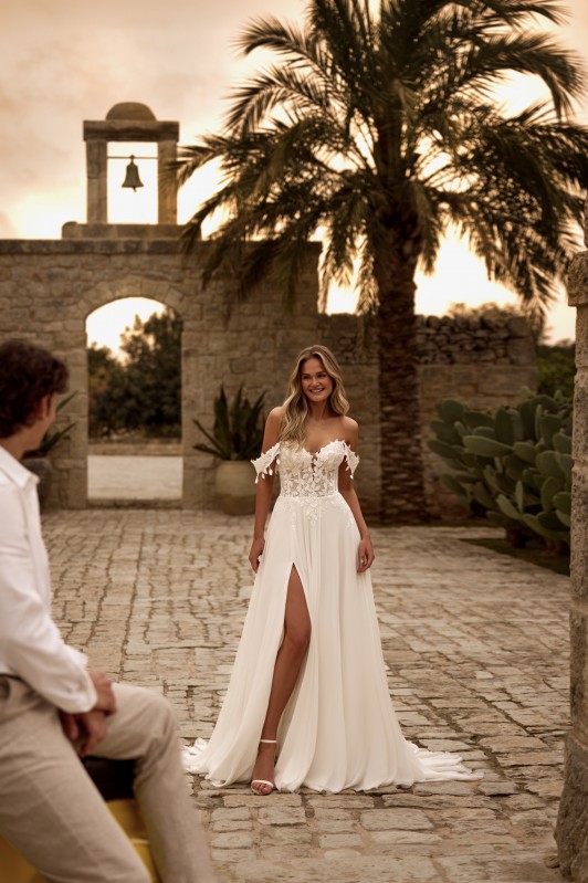 robe de mariée fluide bohême à Marseille
