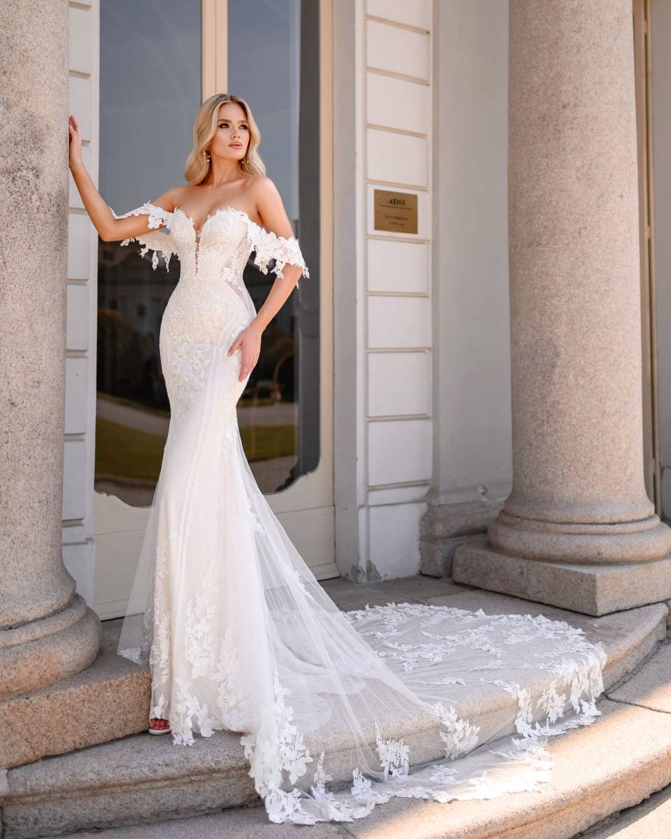 robe de mariée sirene anna sposa décolleté bateau fons à Marseille 