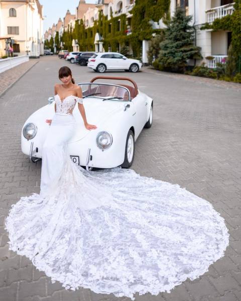 Le top de la robe de mariée sirene bateau à Marseille 