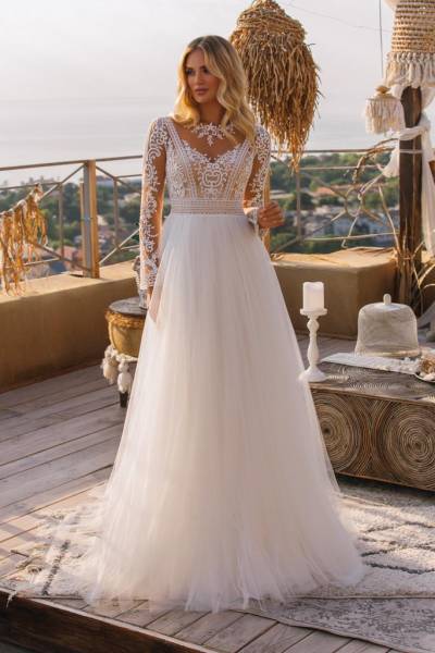 Robe de mariée trapèze boheme nouvelle collection 2023 à Marseille  